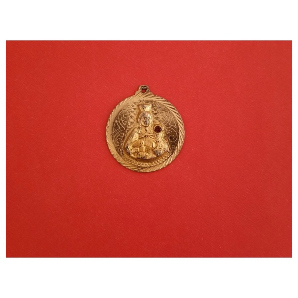 Vintage St Barbara Catholic Religious Gold Tone Medal Medallion Charm Pendant - Picture 4 of 8